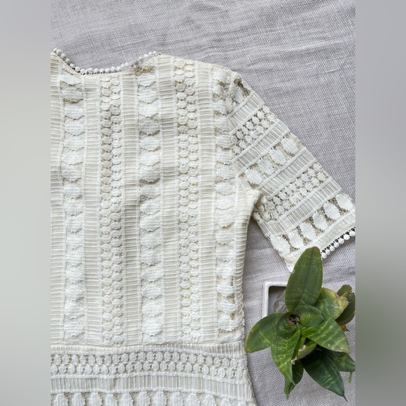 Off White H&M Lace Dress - Picture 3 of 8